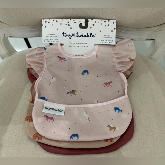 Tiny Twinkle Other - Tiny Twinkle 3 pack ruffle baby bibs NWT